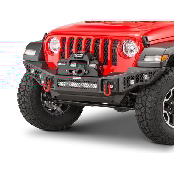 Go Rhino Rockline Winch Ready Front Bumper Go Rhino 331200T Rockline Winch Ready Front Bumper for 07-21 Jeep Wrangler JL, JK & Gladiator JT