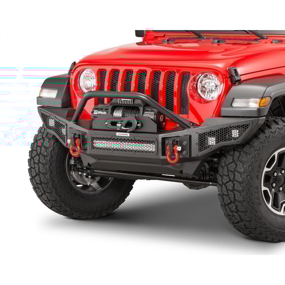 Go Rhino Rockline Winch Ready Front Bumper with Overrider Go Rhino 331201T Rockline Winch Ready Front Bumper with Overrider for 07-20 Jeep Wrangler JL, JK & Gladiator JT