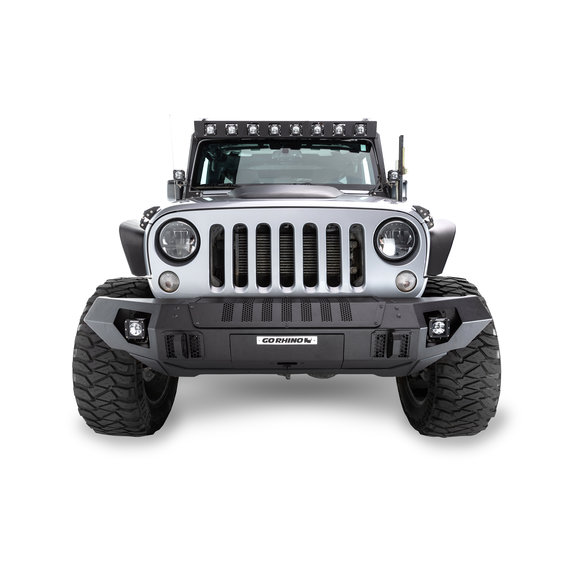Go Rhino Tralline Winch Ready Front Straight Bumper Go Rhino 230116T Tralline Winch Ready Front Straight Bumper for 07-21 Jeep Wrangler JL, JK & Gladiator JT