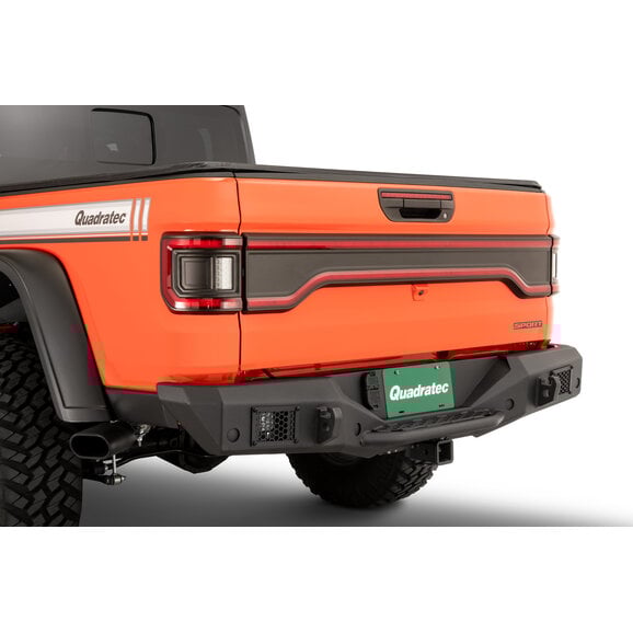 RealTruck Go Rhino Rockline Rear Full Width Bumper RealTruck Go Rhino 373120T Rockline Rear Full Width Bumper for 20-26 Jeep Gladiator JT