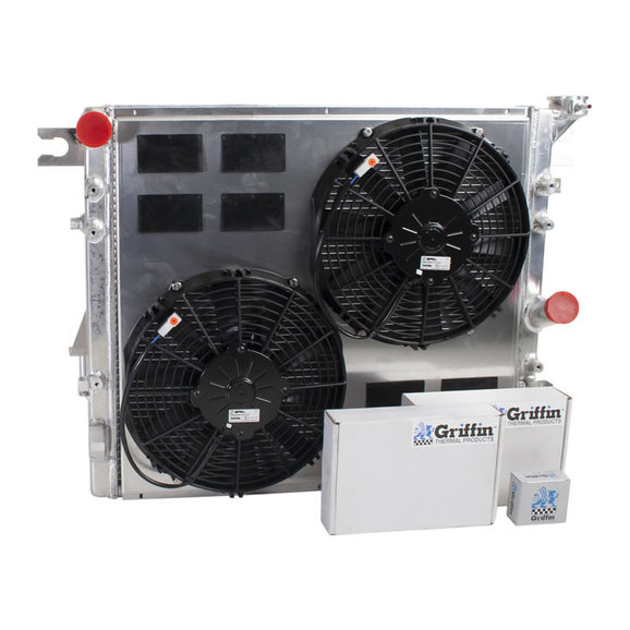 Griffin Radiator & Thermal Products Exact Fit Aluminum Radiator Combo Unit Griffin Radiator & Thermal Products CU-00152 Exact Fit Aluminum Radiator Combo Unit for 07-18 Jeep Wrangler JK 6cyl Engines