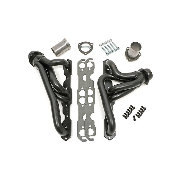 Hedman Hedders Standard-Duty Uncoated Headers  Hedman Hedders 69670 Standard-Duty Uncoated Headers  for 76-86 Jeep CJ-5, CJ-7 & CJ-8 Scrambler with Small Block Chevy V8 Engine (Under Chassis Exit)