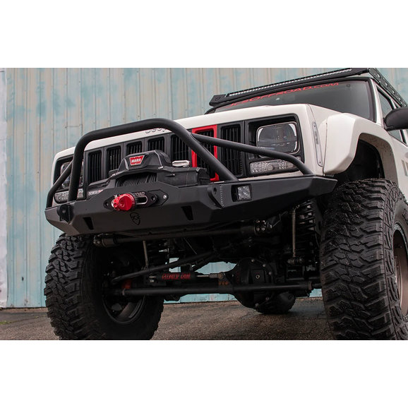 JCR Offroad Vanguard Front Winch Bumper with (BoltOn) Grill Guard for
