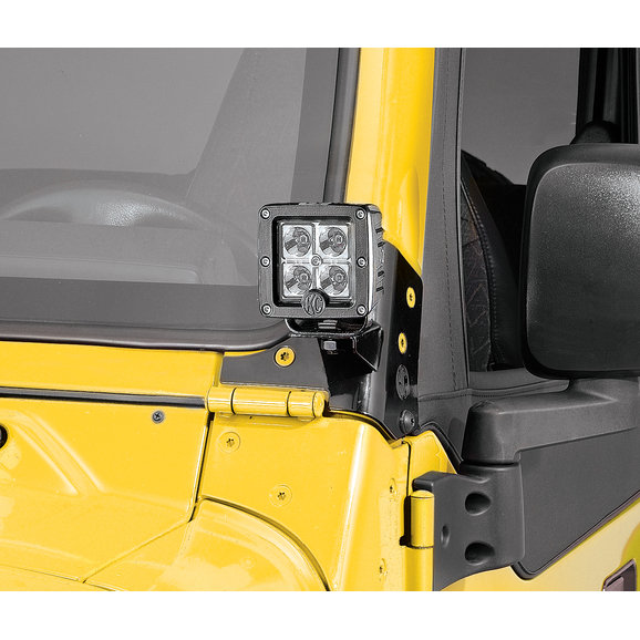 KC HiLiTES Windshield Light Mount Brackets in Black KC HiLiTES 7311 Windshield Light Mount Brackets in Black for 97-06 Jeep Wrangler TJ & Unlimited