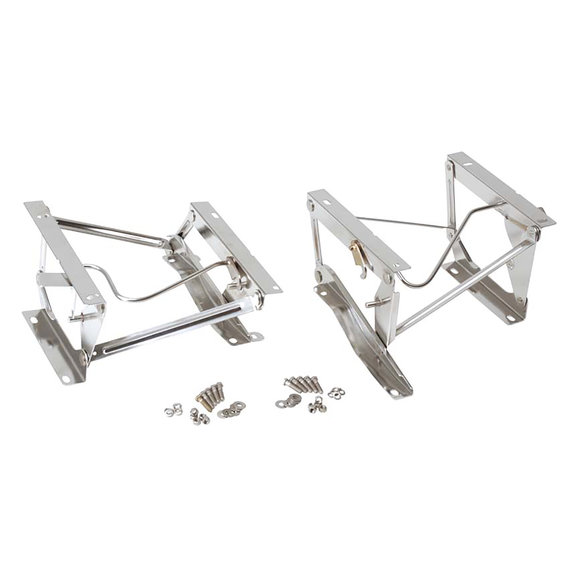 Kentrol Stainless Steel Seat Brackets (Pair) Kentrol 30552 Stainless Steel Seat Brackets (Pair) for 76-90 Jeep CJ & Wrangler YJ