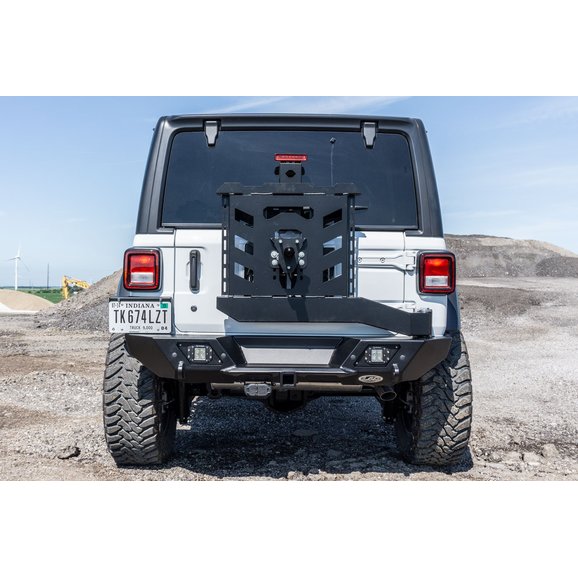 LoD Offroad Destroyer Rear Shorty Bumper with Tire Carrier LoD Offroad JBC1801 Destroyer Rear Shorty Bumper with Tire Carrier for 18-23 Jeep Wrangler JL