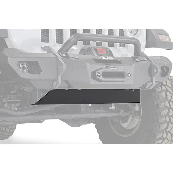 LoD Offroad Black Ops Front Bumper Skid Plate LoD Offroad JSP1881 Black Ops Front Bumper Skid Plate for 18-22 Jeep Wrangler JL & Gladiator JT with a Black Ops Front Bumper