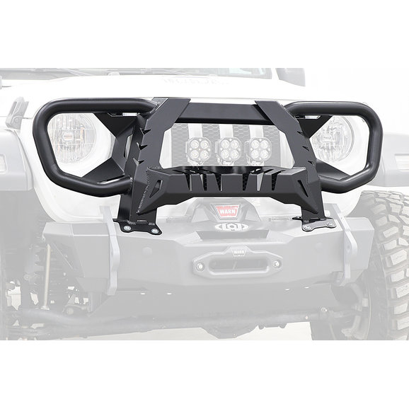 LoD Offroad Black Ops Front Full Guard LoD Offroad JFG1881 Black Ops Front Full Guard for 07-23 Jeep Wrangler JK, JL & Gladiator JT with a Black Ops Front Bumper