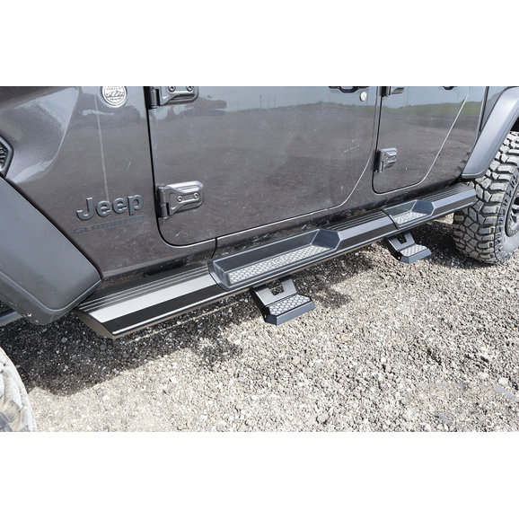 LoD Offroad  Armor Lite Drop Step (Pair) for 07-21 Jeep Wrangler JK, JL, & Gladiator JT with Armor Lite Rocksliders