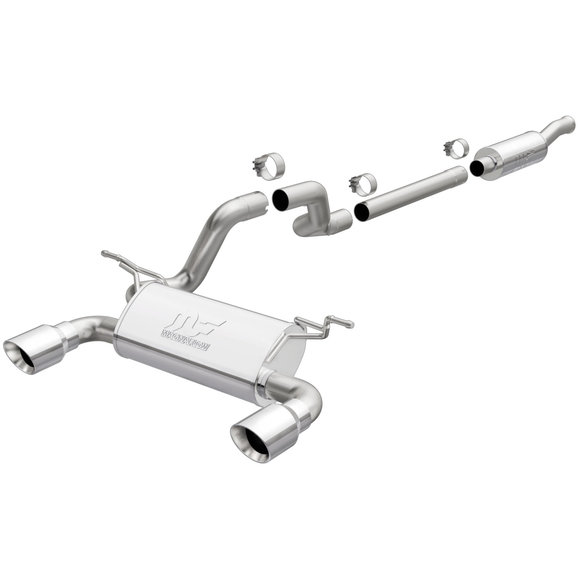 Magnaflow Street Series Stainless Steel Dual Exit Cat Back Exhaust System in Stainless Steel  Magnaflow 19416 Street Series Stainless Steel Dual Exit Cat Back Exhaust System in Stainless Steel  for 18-21 Jeep Wrangler JL with 3.6L