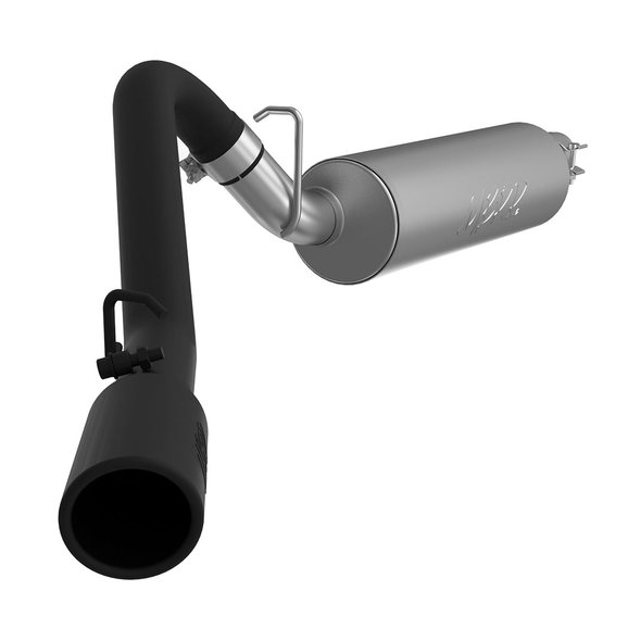 MBRP Single Side Cat-Back System in Black MBRP S5512BLK Single Side Cat-Back System in Black for 97-99 Jeep Wrangler TJ with 2.5L & 4.0L Engine