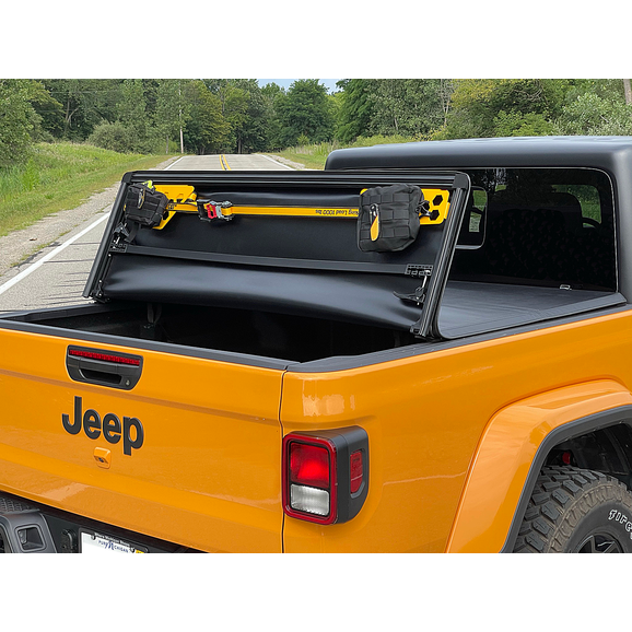 CAT® Soft, Vinyl, Tri-Fold Tonneau Cover with Rigid Molle Panels CAT® CTJG195 Soft, Vinyl, Tri-Fold Tonneau Cover with Rigid Molle Panels for 20-23 Jeep Gladiator JT