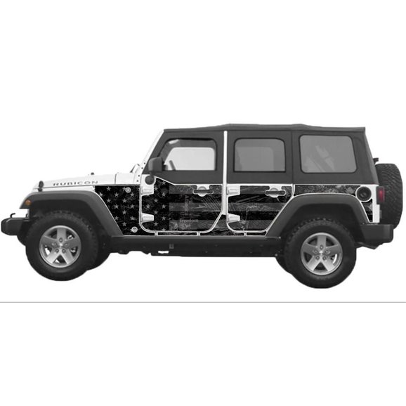 Mek magnet magnetic half door armor kit for 07 18 jeep wrangler jk