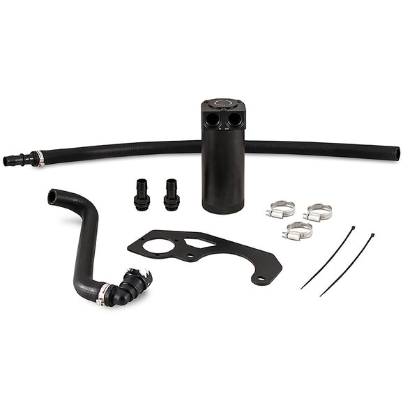 Mishimoto Baffled Oil Catch Can Kit Mishimoto MMBCC-JLH-18CBE Baffled Oil Catch Can Kit for 18-21 Jeep Wrangler JL with 2.0L engine