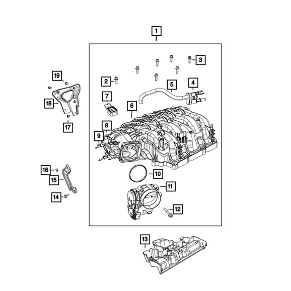 Mopar Purge Control Valve Mopar 4627694AB Purge Control Valve for 14-22 Jeep Cherokee KL, Grand Cherokee WK2, WS, L, WL, Wrangler JK & JL