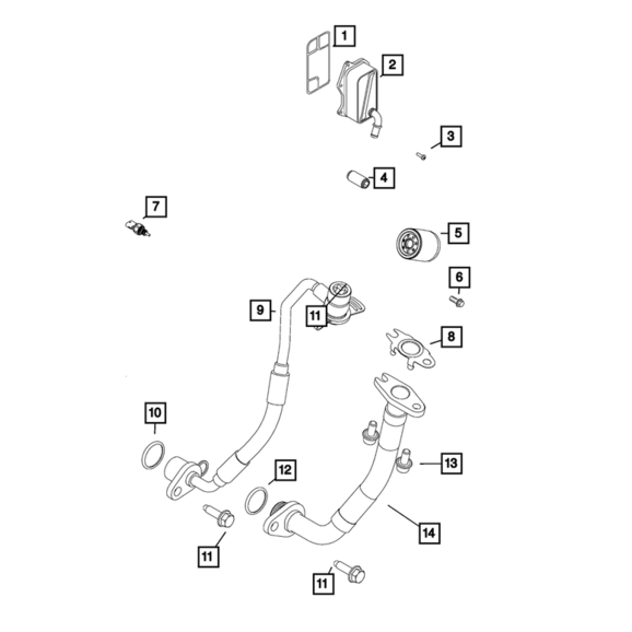 Mopar 68439517AA Engine Oil Filter for 1923 Jeep Renegade BU Quadratec