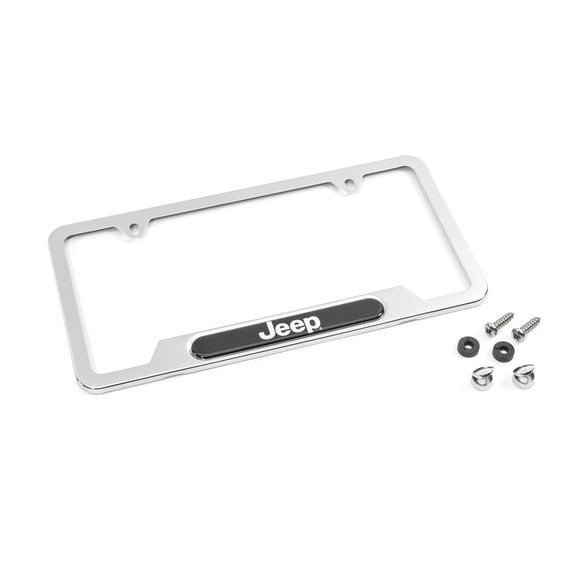 Mopar License Plate Frame with Jeep Logo Mopar License Plate Frame with Jeep Logo