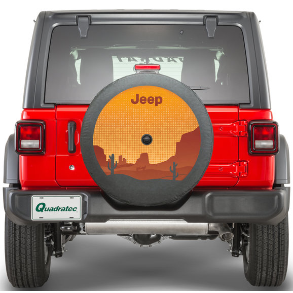 Mopar Spare Tire Cover with Desert Logo Mopar 82215441 Spare Tire Cover with Desert Logo for 18-19 Jeep Wrangler JL