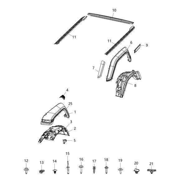 Mopar Anti-Chip Film- Passenger Side Mopar 68505504AA Anti-Chip Film- Passenger Side for 20-21 Jeep Gladiator JT