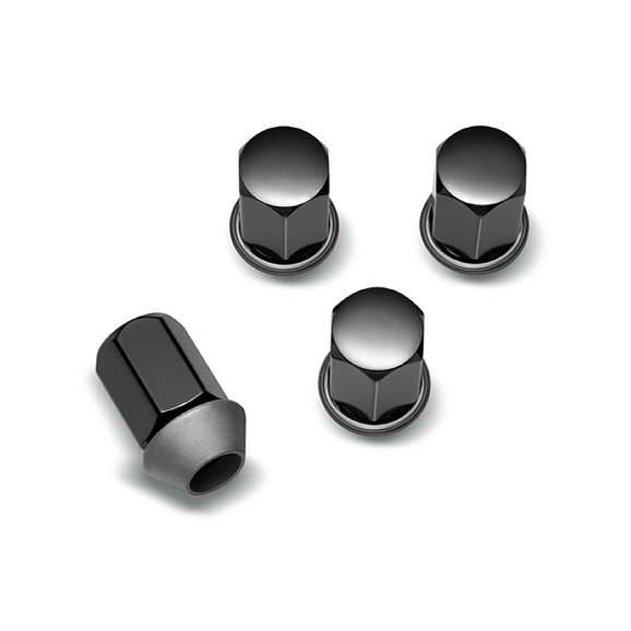 Mopar Black Lug Nut Kit Mopar 82216113AA Black Lug Nut Kit for 18-24 Jeep Wrangler JL and Gladiator JT