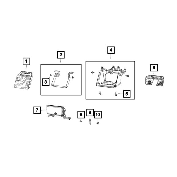 Mopar Forward Facing Camera Mopar 68484711AF Forward Facing Camera for 2021 Jeep Gladiator JT 3.0L V6 - Diesel, & 3.6L V6