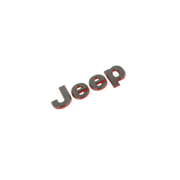 Mopar Jeep Logo Grille Nameplate with Red Outline Mopar 68299026AA Jeep Logo Grille Nameplate with Red Outline for 17-18 Jeep Wrangler JK
