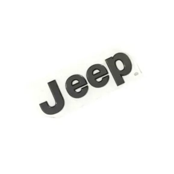 Mopar Front Fender "Jeep" Nameplate in Dark Gray Mopar 68441751AA Front Fender "Jeep" Nameplate in Dark Gray for 18-19 Jeep Wrangler Unlimited JL Moab & Sahara