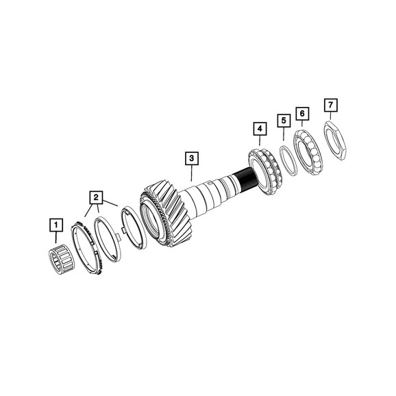 Mopar Output Shaft Nut Mopar 68330316AB Output Shaft Nut for 18-26 Jeep Wrangler JL & Gladiator JT