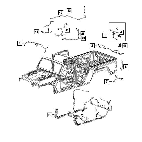 Mopar Sdars Antenna Cable Mopar 68337800AF Sdars Antenna Cable for 18-19 Jeep Wrangler & 2023 Gladiator JT