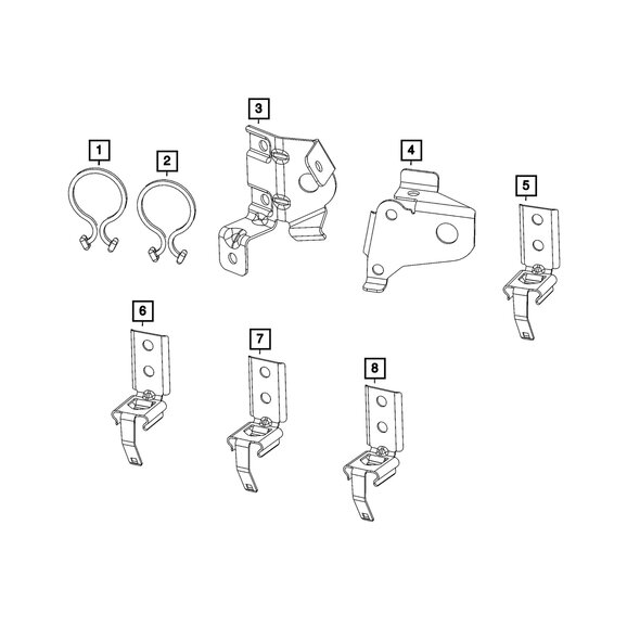 Mopar Tie Strap- Right Mopar 5148041AA Tie Strap- Right for 24-26 Jeep Wrangler JL, 20-22 Grand Cherokee WK, & 2021 Gladiator JT
