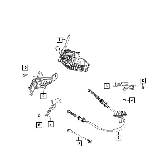 Mopar Transfer Case Shift Cable Mopar 04670727AB Transfer Case Shift Cable for 21-25 Jeep Gladiator JT