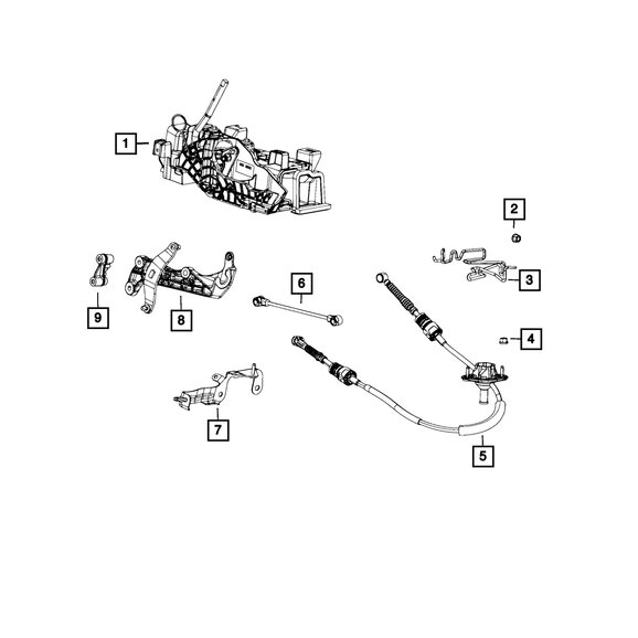 Mopar Transfer Case Shift Cable Mopar 68281541AC Transfer Case Shift Cable for 18-26 Jeep Wrangler JL