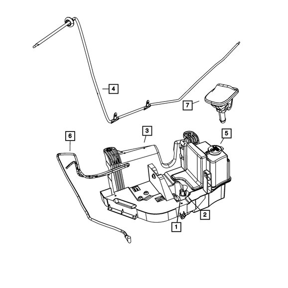 Mopar Windshield Washer Hose Mopar 68018912AD Windshield Washer Hose for 07-12 Jeep Wrangler 3.6L & 3.8L V6