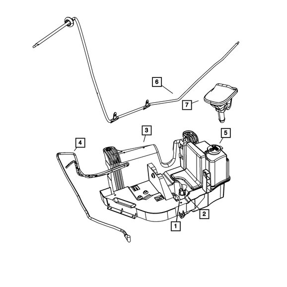 Mopar Windshield Washer Hose Mopar 68018913AC Windshield Washer Hose for 07-12 Jeep Wrangler 3.6L & 3.8L V6