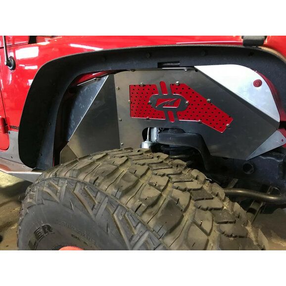 Motobilt Front Aluminum Inner Fenders Motobilt MB1070 Front Aluminum Inner Fenders for 07-18 Jeep Wrangler JK
