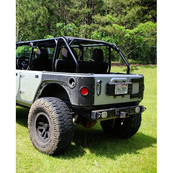 Motobilt Aluminum Rear Half Doors Motobilt MB3056 Aluminum Rear Half Doors for 07-18 Jeep Wrangler JK Unlimited 4-Door