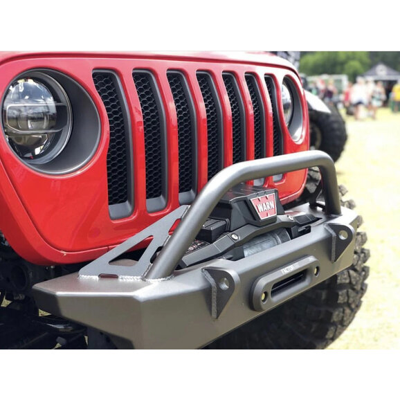Motobilt Crusher Front Bumper with Bull Bar Motobilt MB1078-B Crusher Front Bumper with Bull Bar for 18-26 Jeep Wrangler JL & Gladiator JT