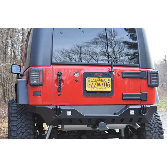 Motobilt Crusher Rear Bumper with Light Mounts Motobilt MB1072 Crusher Rear Bumper with Light Mounts for 07-18 Jeep Wrangler JK