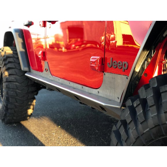Motobilt Crusher Rocker Guards with Step Motobilt MB1096 Crusher Rocker Guards with Step for 18-26 Jeep Wrangler JL Unlimited 4-Door