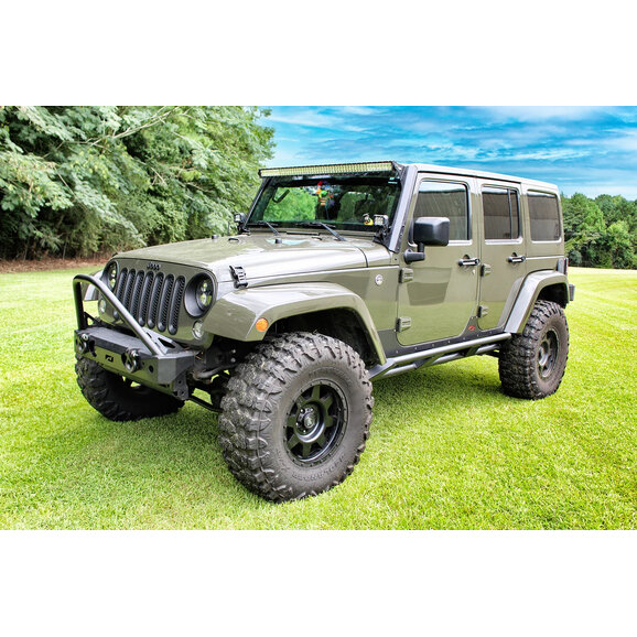Motobilt Frame Mounted Rocker Guards Motobilt MB1158-JKU Frame Mounted Rocker Guards for 07-18 Jeep Wrangler JK Unlimited 4-Door
