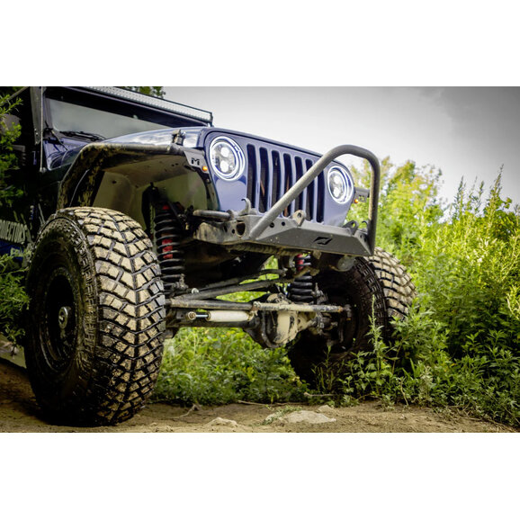 Motobilt Stubby Front Bumper with Stinger Motobilt MB1000-S Stubby Front Bumper with Stinger for 87-06 Jeep Wrangler YJ, TJ & Unlimited