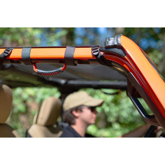 MasterTop Mesh Bimini Plus Top with Integrated Grab Handles For Jeep Gladiator JT Quadratec