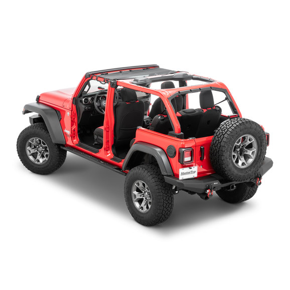 MasterTop Mesh Bimini Top with Integrated Grab Handles for 1823 Jeep Wrangler JL & Gladiator JT
