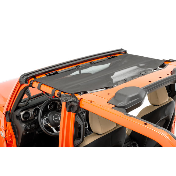 MasterTop Mesh Bimini Top with Integrated Grab Handles for 1823 Jeep Wrangler JL & Gladiator JT