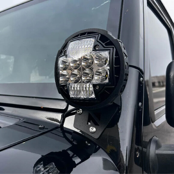 Nacho Offroad Lighting A-Pillar Light Mounts Nacho Offroad Lighting A-Pillar Light Mounts for 07-18 Jeep Wrangler JK