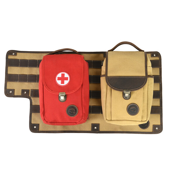 Overland Outfitters  Tailgate Panel with Bags & First Aid Bag  for 87-06 jeep Wrangler YJ & TJ