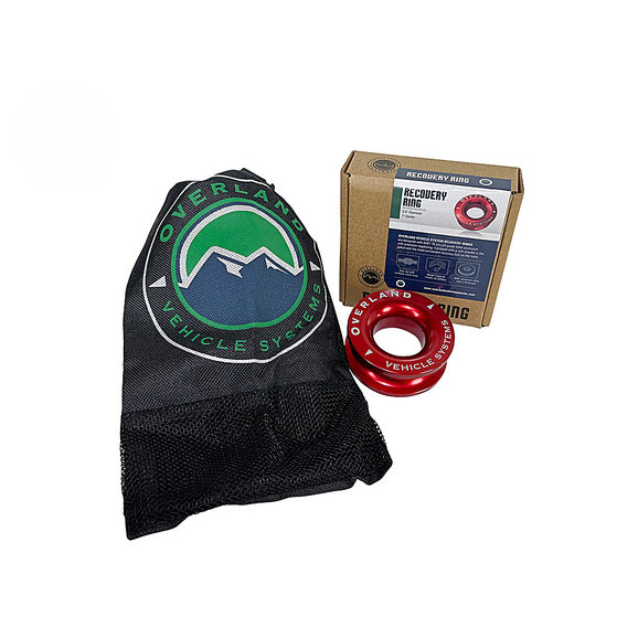 Overland Vehicle Systems 2.5" Recovery Ring in Red with Storage Bag Overland Vehicle Systems 19240005 2.5" Recovery Ring in Red with Storage Bag