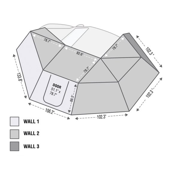 Overland Vehicle Systems Nomadic 270 Awning Walls Overland Vehicle Systems Nomadic 270 Awning Walls