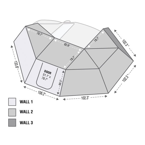 Overland Vehicle Systems  Nomadic 270 Awning Walls  