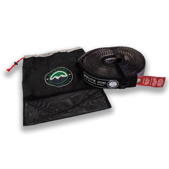 Overland Vehicle Systems Tow Strap in Gray with Black Ends & Storage Bag Overland Vehicle Systems Tow Strap in Gray with Black Ends & Storage Bag